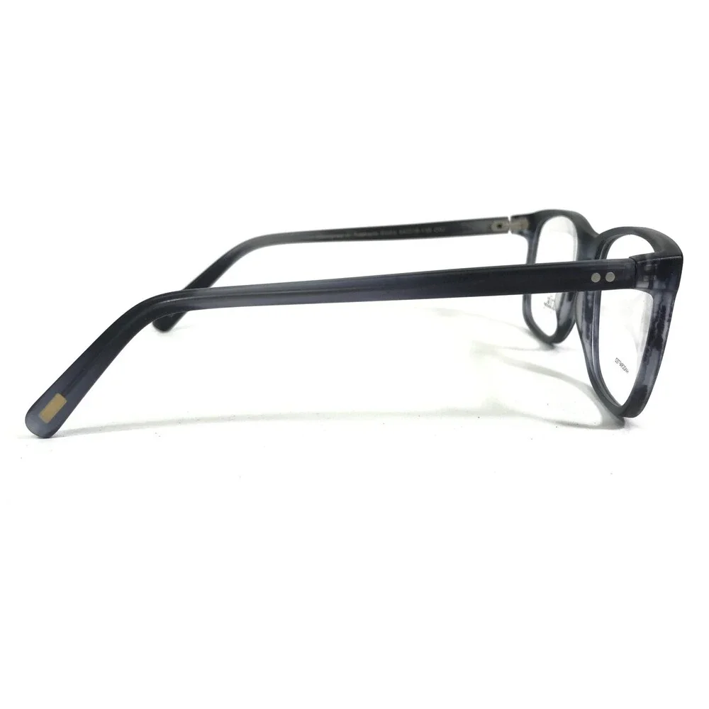 Iconik Eyeglasses Frames Eddie C02 Blue Gray Horn Square Full Rim 54-16-135